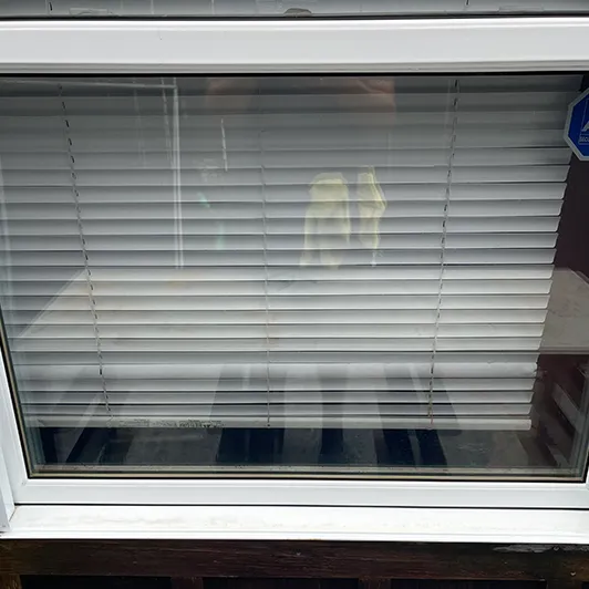 The same small window after professional cleaning
